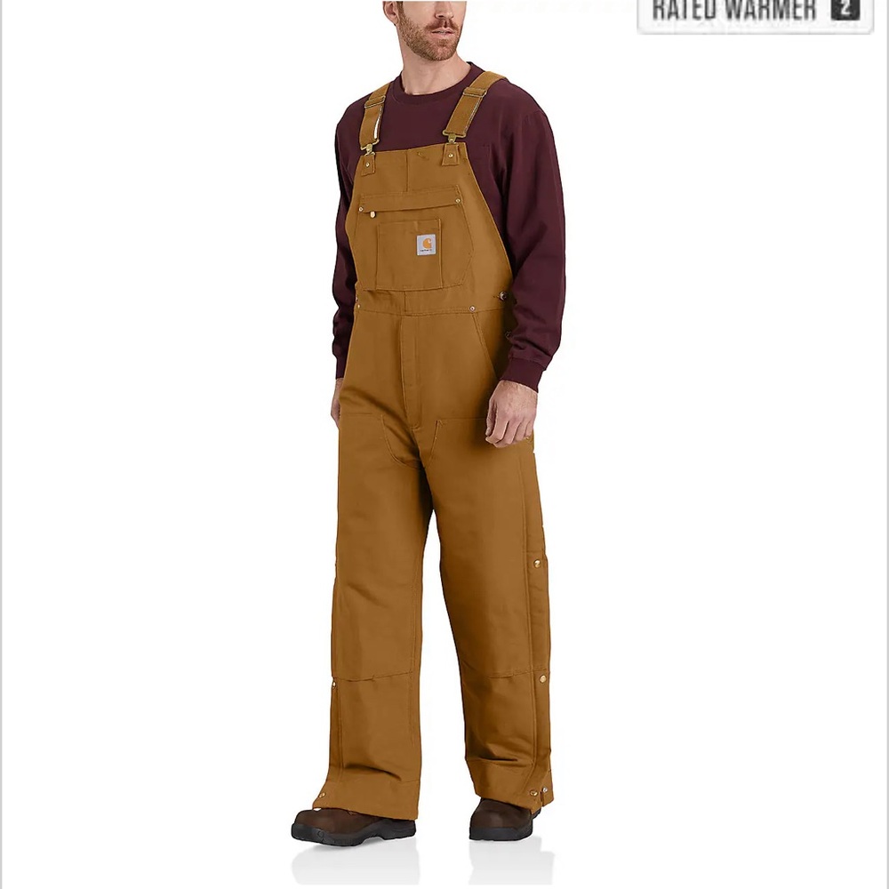 Carhartt Men's Tan Bib Overalls